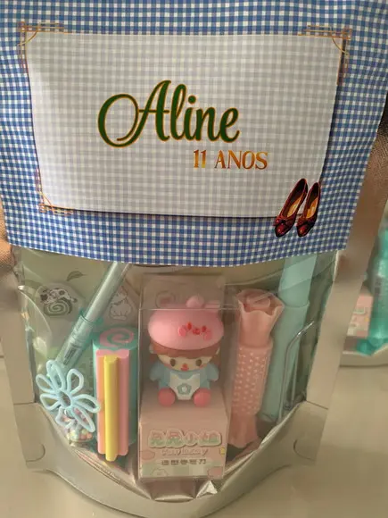Kit Papelaria Fofa Alice (saquinho com 6 Itens)