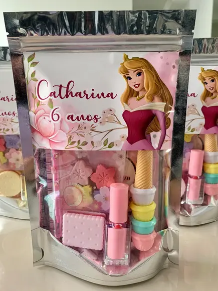 Kit Papelaria Fofa Bela Adormecida (saquinho com 6 Itens)