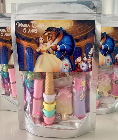 Kit Papelaria Fofa Bela e a Fera (saquinho com 6 Itens)