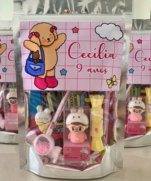 Kit Papelaria Fofa Boobie Goods (saquinho com 6 Itens)