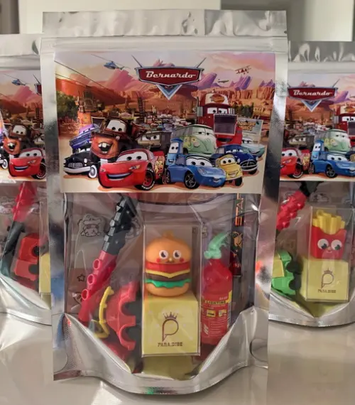 Kit Papelaria Fofa Carros (saquinho com 6 Itens)