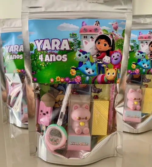 Kit Papelaria Fofa Casa da Gabby (saquinho com 6 Itens)