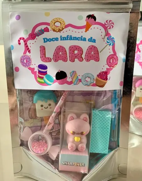 Kit Papelaria Fofa Dece (saquinho com 6 Itens)