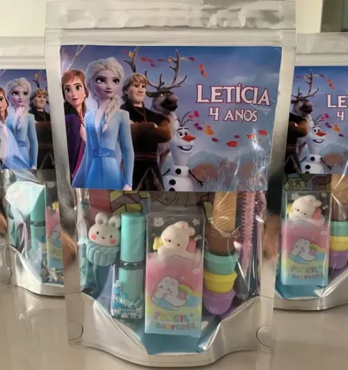 Kit Papelaria Fofa Frozen (saquinho com 6 Itens)