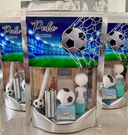 Kit Papelaria Fofa Futebol (saquinho com 6 Itens)