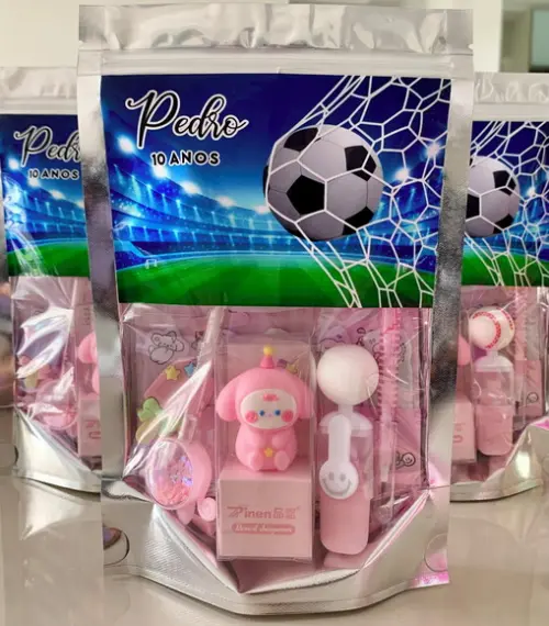 Kit Papelaria Fofa Futebol (saquinho com 6 Itens)
