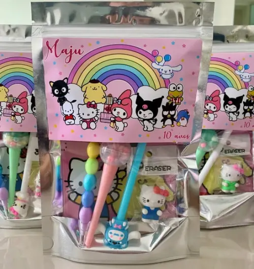 Kit Papelaria Fofa Hello Kitty (saquinho com 5 Itens)