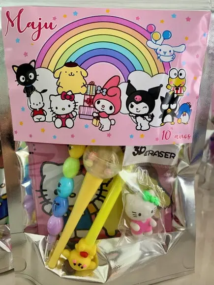 Kit Papelaria Fofa Hello Kitty (saquinho com 5 Itens)