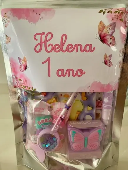Kit Papelaria Fofa Jardim Encantado (saquinho com 6 Itens)