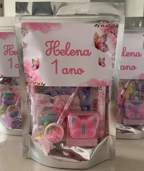 Kit Papelaria Fofa Jardim Encantado (saquinho com 6 Itens)