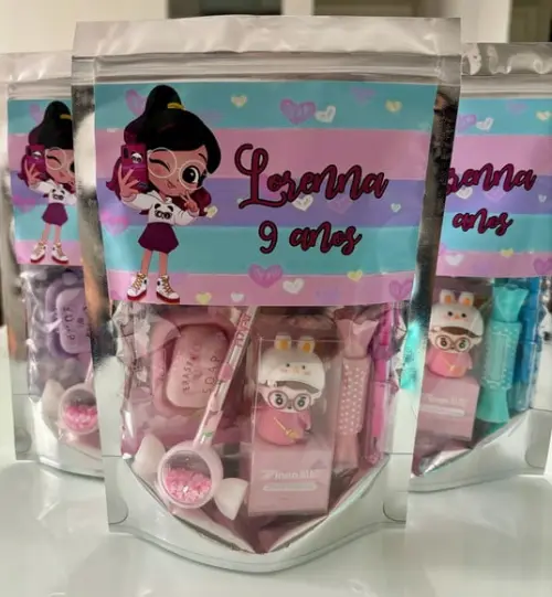 Kit Papelaria Fofa Luluca (saquinho com 6 Itens)