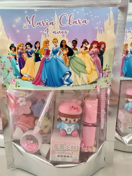 Kit Papelaria Fofa Princesas (saquinho com 6 Itens)