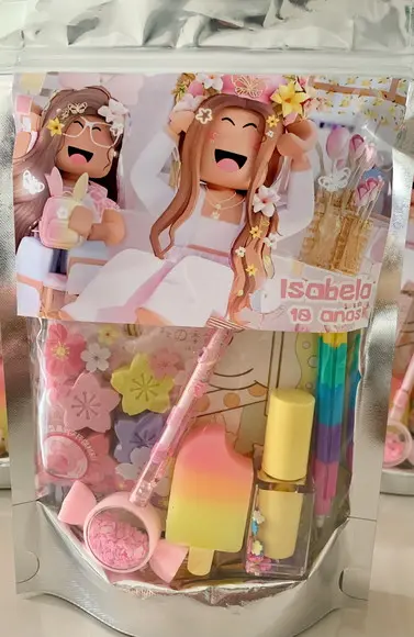 Kit Papelaria Fofa Roblox (saquinho com 6 Itens)