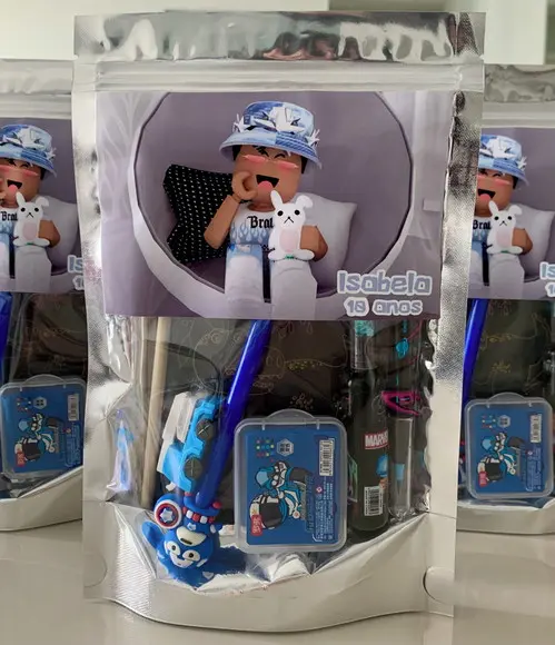 Kit Papelaria Fofa Roblox (saquinho com 6 Itens)
