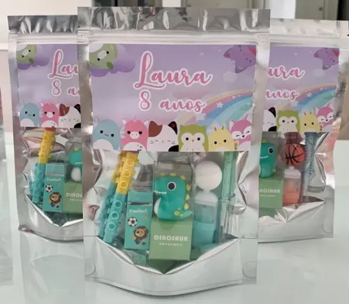 Kit Papelaria Fofa Squishmallow (saquinho com 6 Itens)