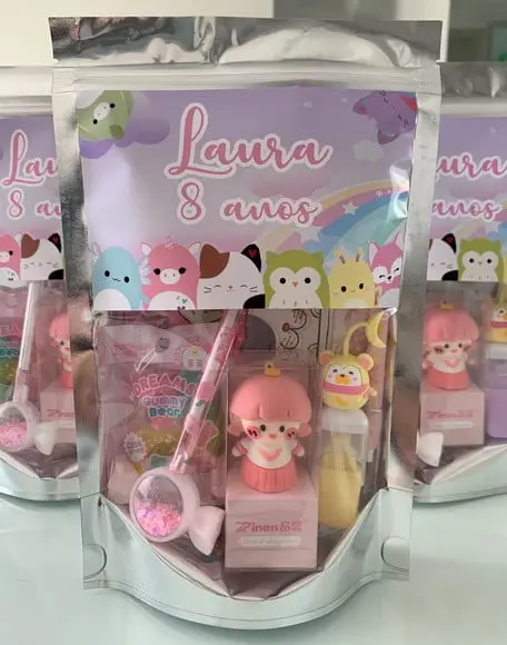 Kit Papelaria Fofa Squishmallow (saquinho com 6 Itens)