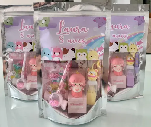Kit Papelaria Fofa Squishmallow (saquinho com 6 Itens)