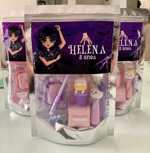 Kit Papelaria Fofa Wandinha (saquinho com 6 Itens)