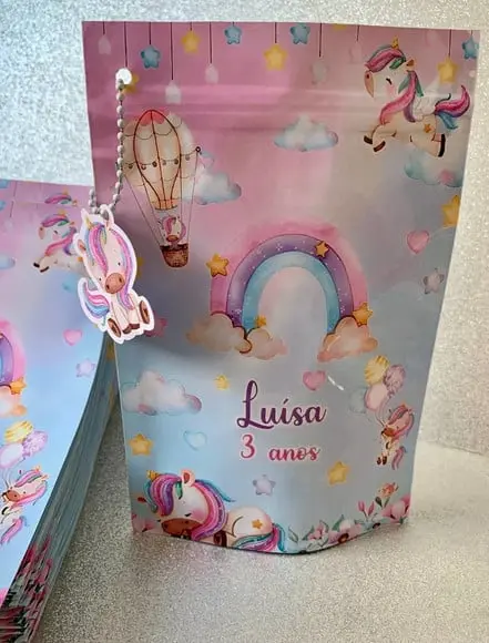 Saquinho Zip Lock Bala Fini Unicórnio