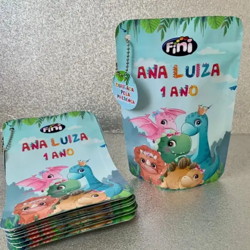Saquinho Zip Lock Dino Baby Menina