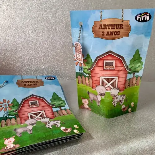 Saquinho Zip Lock Fazendinha