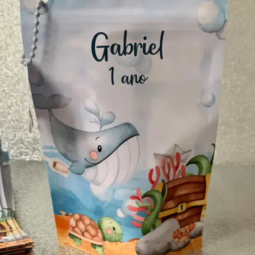 Saquinho Zip Lock Fundo do Mar