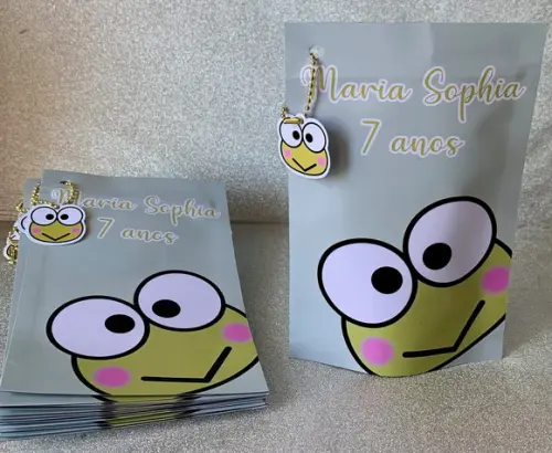 Saquinho Zip Lock Keroppi Hello Kitty
