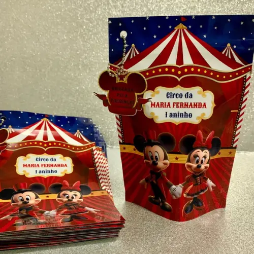 Saquinho Zip Lock Mickey Circo