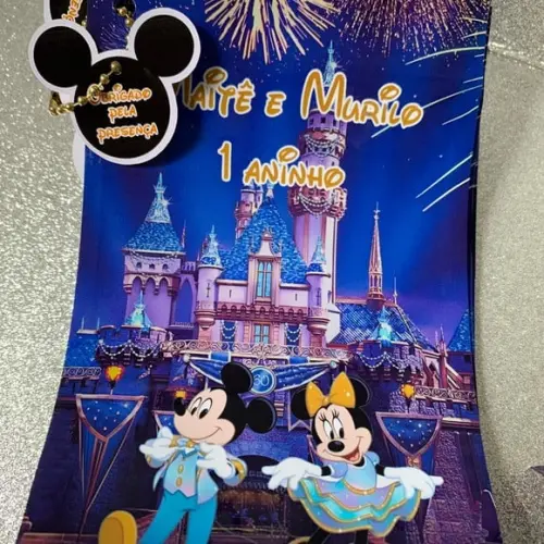 Saquinho Zip Lock Mickey e Minnie Disney 60 Anos