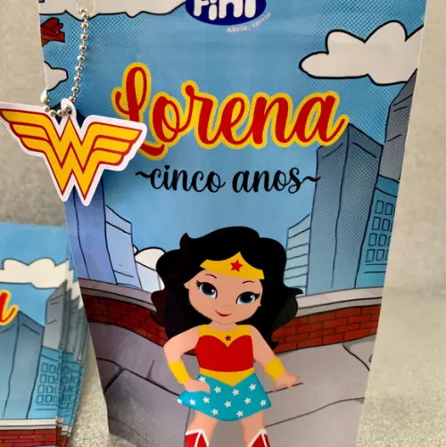 Saquinho Zip Lock Mulher Maravilha