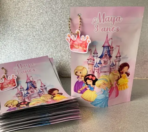 Saquinho Zip Lock Princesas
