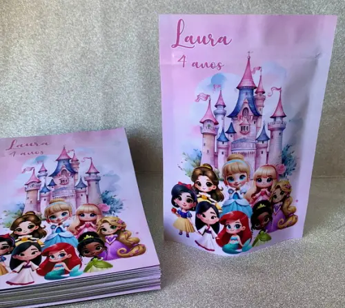 Saquinho Zip Lock Princesas Baby
