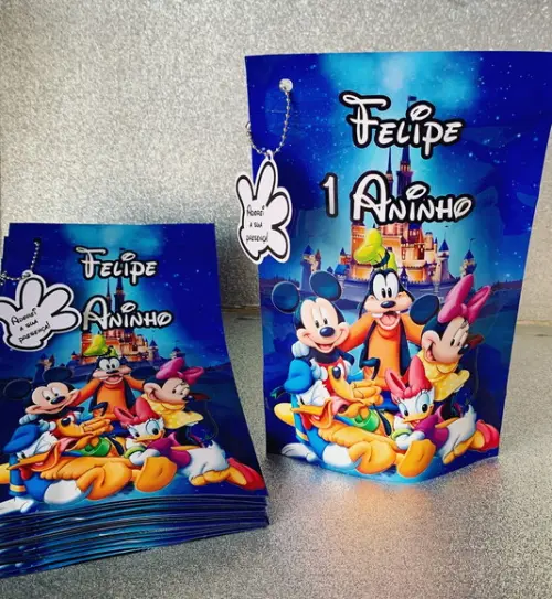 Saquinho Zip Lock Turma do Mickey
