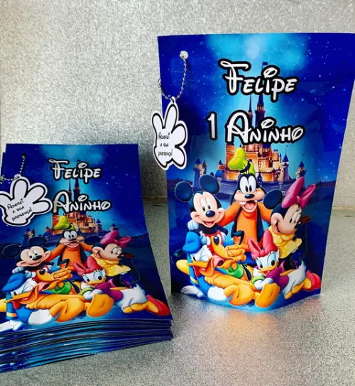 Saquinho Zip Lock Turma do Mickey
