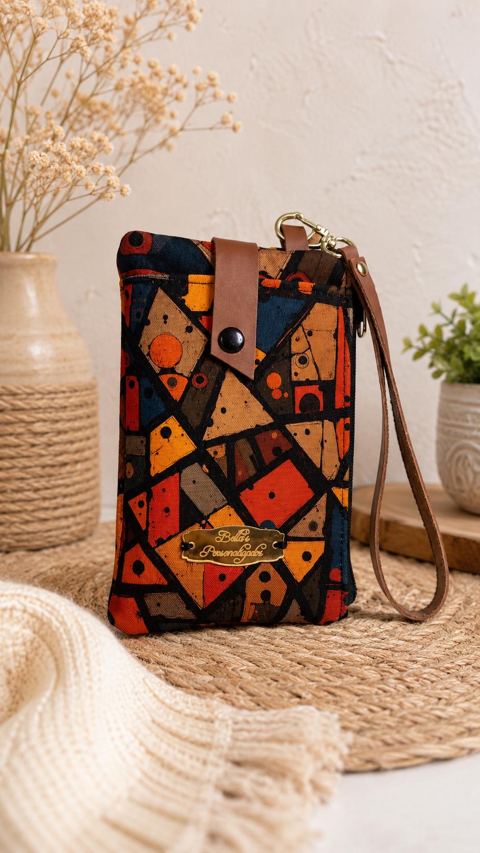 Clutch Porta Celular Feminina Artesanal – Pequena, Prática e C