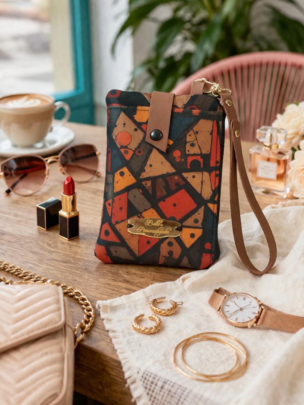 Clutch Porta Celular Feminina Artesanal – Pequena, Prática e C