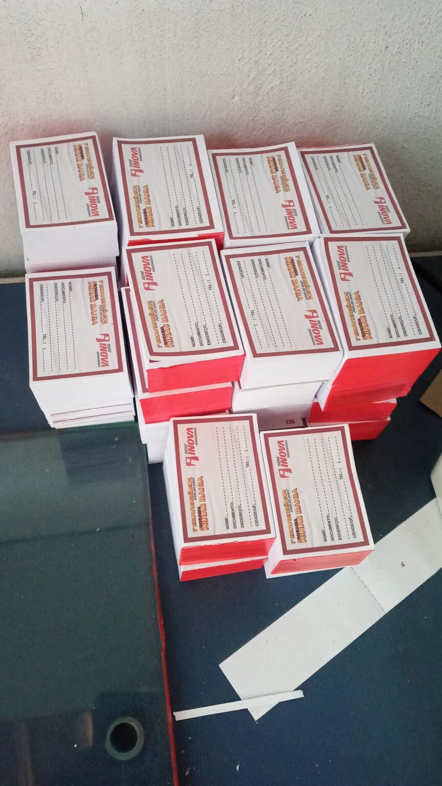 1000 Cupons de Sorteio Personalizados 7x5 cm Colorido