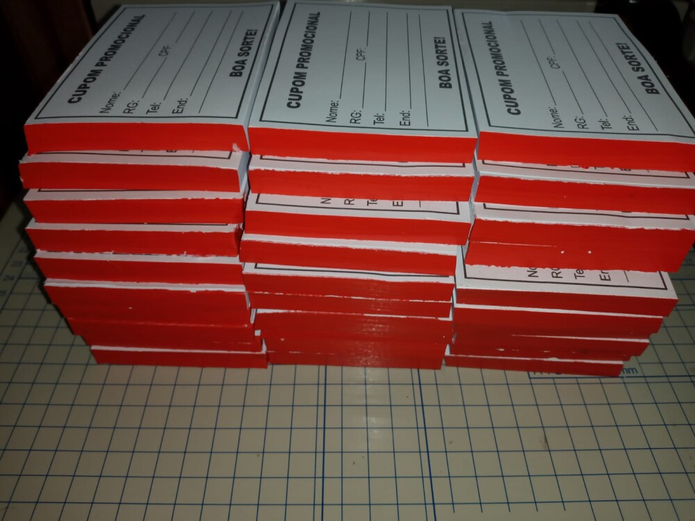 1000 Cupons de Sorteio (MODELO ÚNICO)