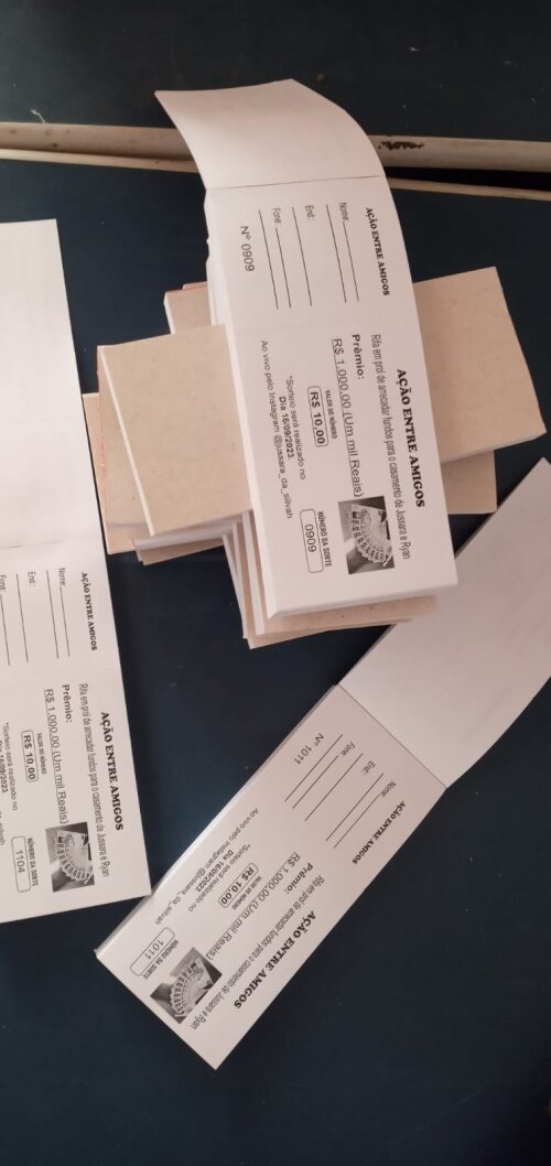 8000 Bilhetes de Ação Entre Amigos (rifa)