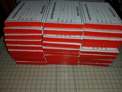 1000 Cupons de Sorteio (MODELO ÚNICO)