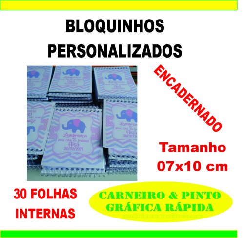 30 Bloquinhos Personalizados - Bloco de Anotações