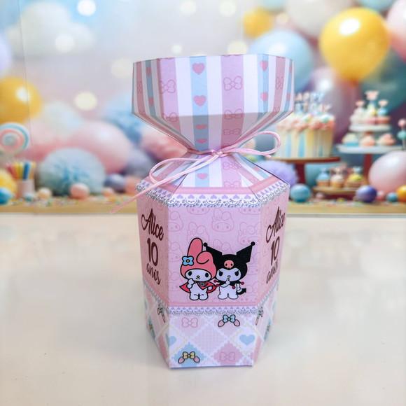 Caixa Meia Bala My Melody e Kuromi