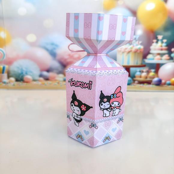 Caixa Meia Bala My Melody e Kuromi