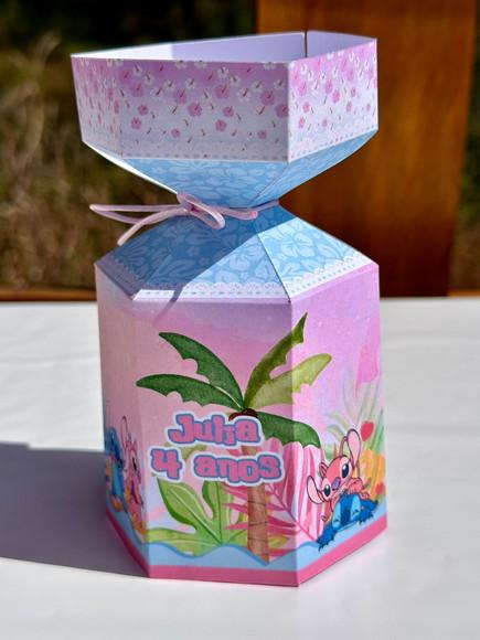 Caixa Meia Bala Stitch e Angel
