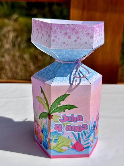 Caixa Meia Bala Stitch e Angel