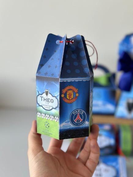 Caixa Modelo Saquinho para Festa Liga dos Campeões