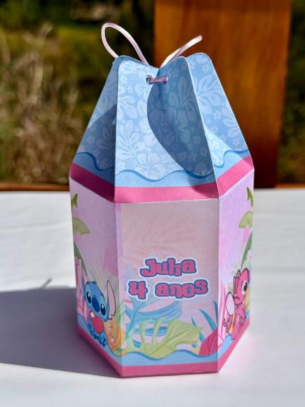 Caixa Modelo Saquinho Stitch e Angel