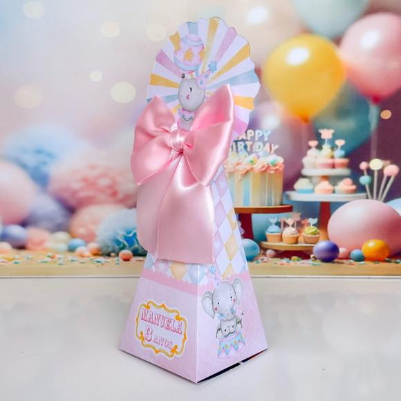 Caixa Pirâmide / Cone Circo Rosa