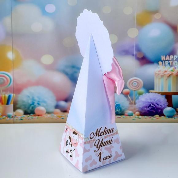 Caixa Pirâmide / Cone Fazendinha Rosa/menina