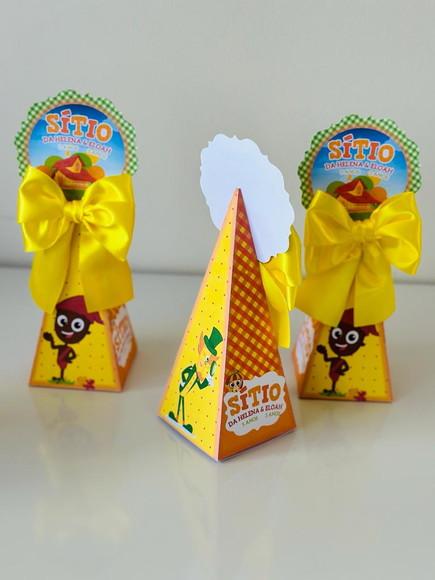 Caixa Pirâmide/cone do Pica Pau Amarelo
